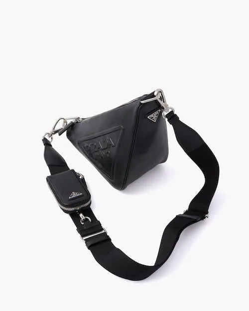 Leather Prada Triangle shoulder bag