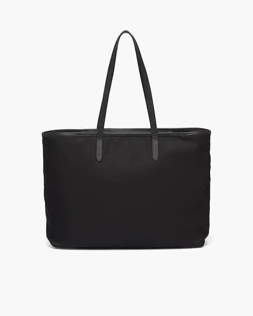 Saffiano leather and nylon tote