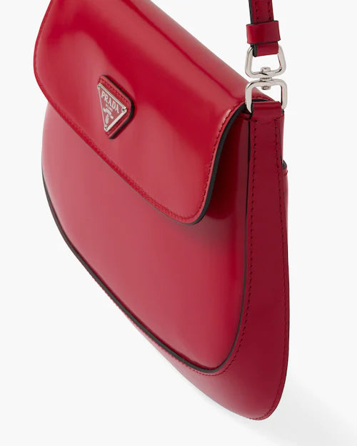 Prada Cleo brushed leather shoulder bag with flap