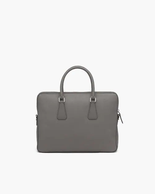 Brushed leather briefcase