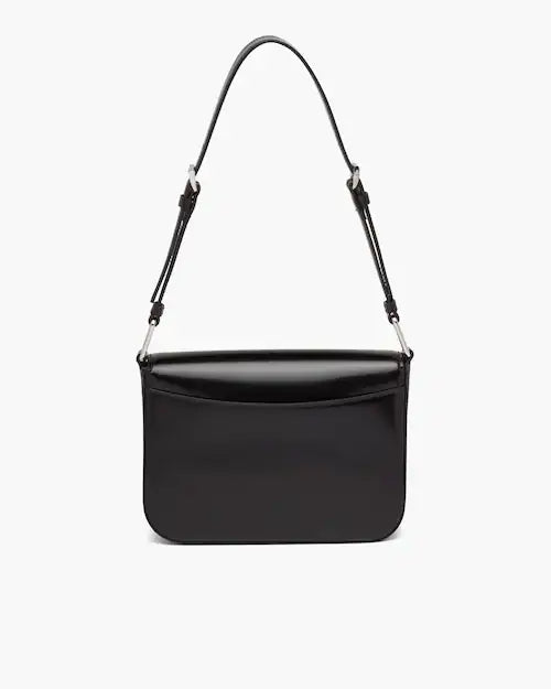 Brushed leather shoulder bag