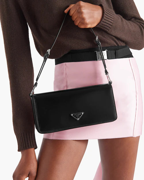 Brushed leather Prada Femme bag