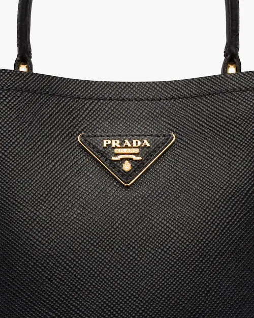 Small Saffiano Leather Prada Panier Bag