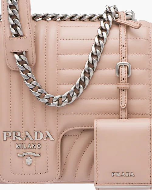 Large Leather Prada Diagramme Bag