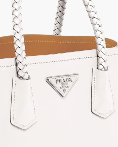 Prada Double medium leather handbag