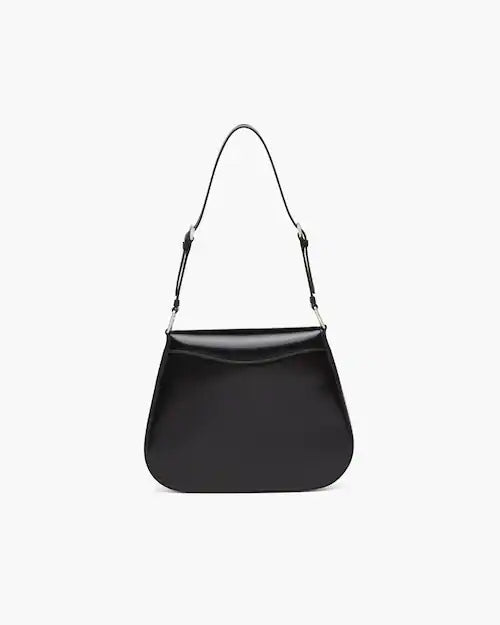 Prada Cleo brushed leather shoulder bag with flap