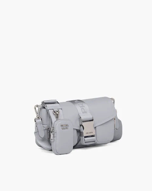 Prada Pocket nylon and brushed leather bag