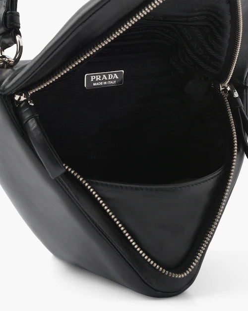 Padded nappa leather handbag