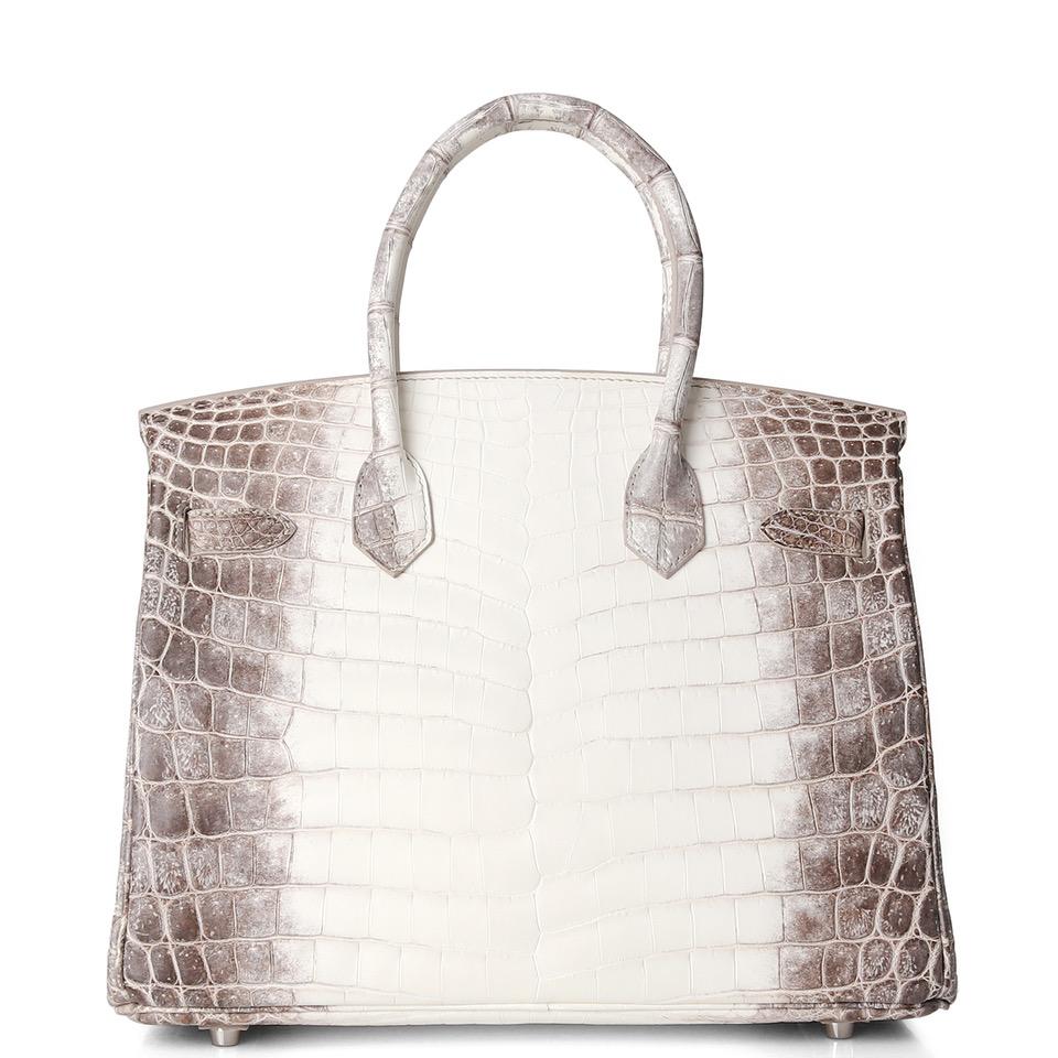 Hermès Birkin 30 Himalaya Niloticus Crocodile Diamond Encrusted Hardware