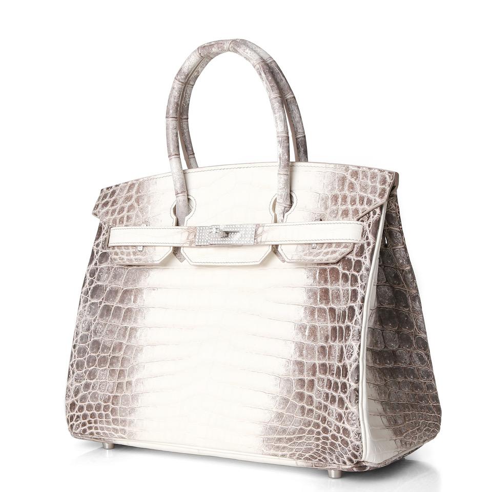 Hermès Birkin 30 Himalaya Niloticus Crocodile Diamond Encrusted Hardware