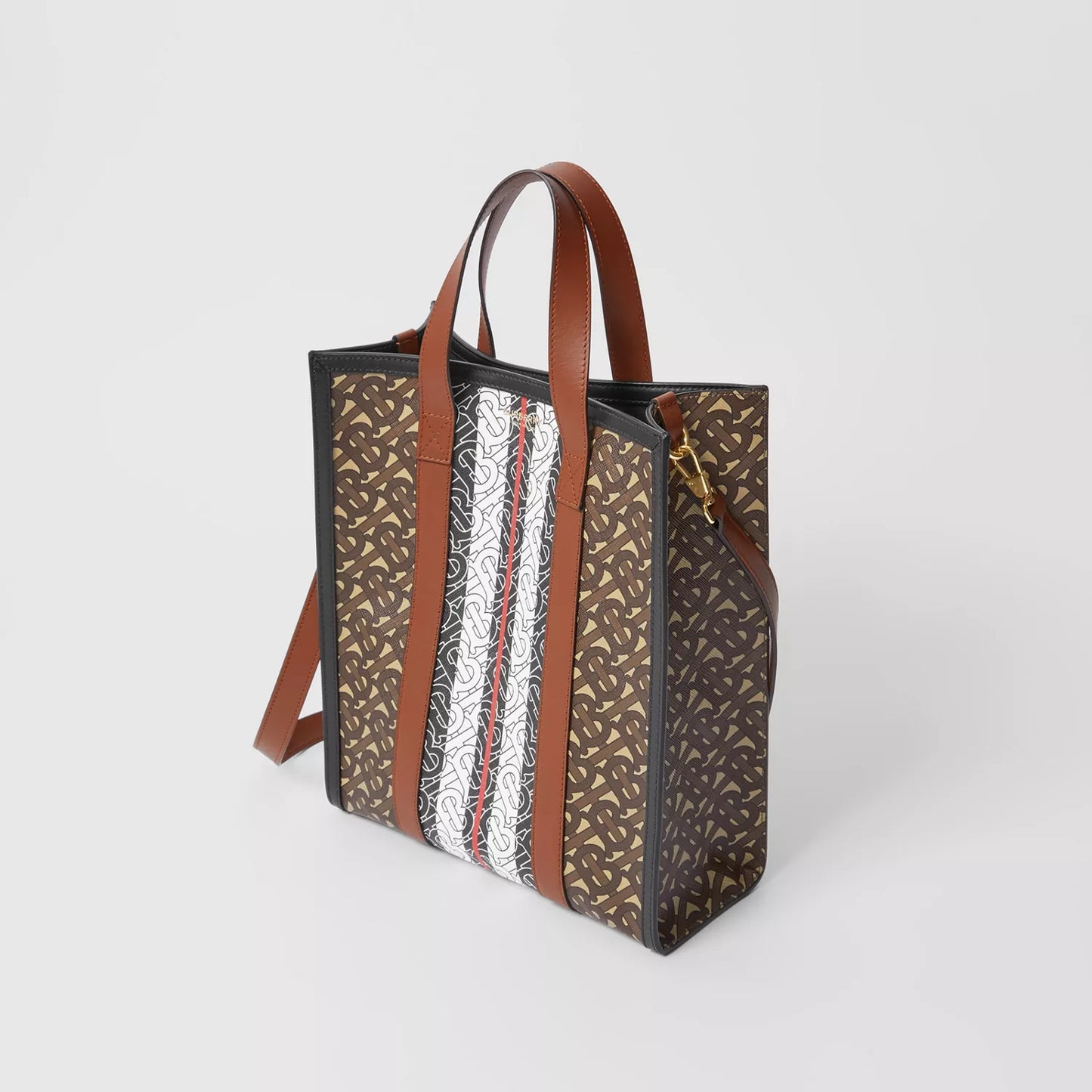 Small Monogram Stripe Portrait Tote Bag