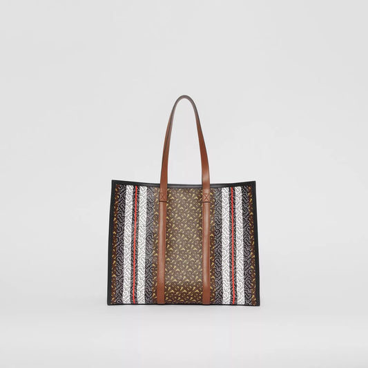 Small Monogram Stripe Tote Bag